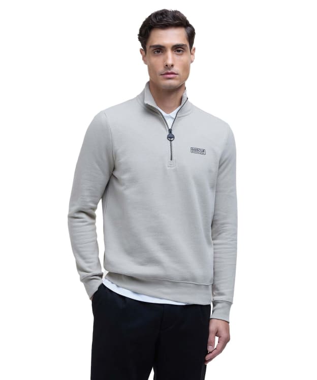 Men’s Barbour International Essential Half Zip Sweater - Concrete