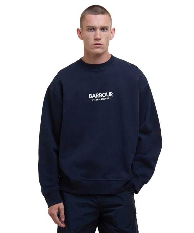 Men's Barbour International Formula Oversized Crew Sweatshirt - Sapphire Navy
