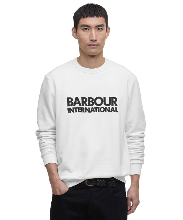 Men's Barbour International Jason Technique Crew Sweat - Whisper White
