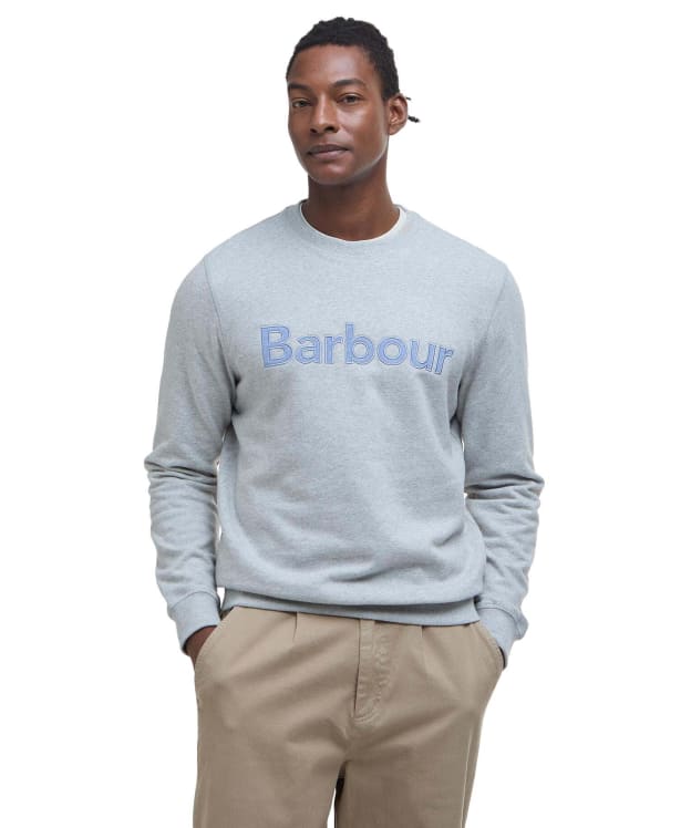 Men's Barbour Pique Applique Crew Sweatshirt - Grey Marl