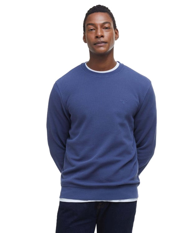 Men's Barbour Pique Interlock Crew Sweatshirt - Oceana
