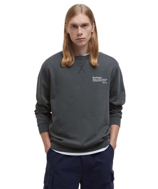 Men's Barbour Bulford Relaxed Fit Crew Sweatshirt - Gunmetal