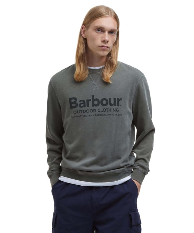 Men's Barbour Larkhill Crew Neck Sweatshirt - Light Sage