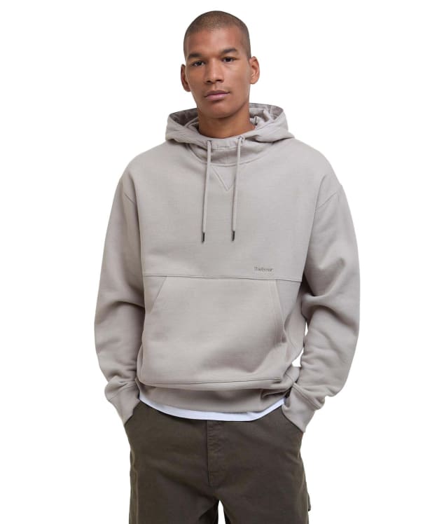 Men's Barbour Yalding Hooded Sweatshirt - Concrete