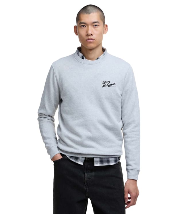 Men's Barbour International Giles Steve McQueen Graphic Sweatshirt - Grey Marl