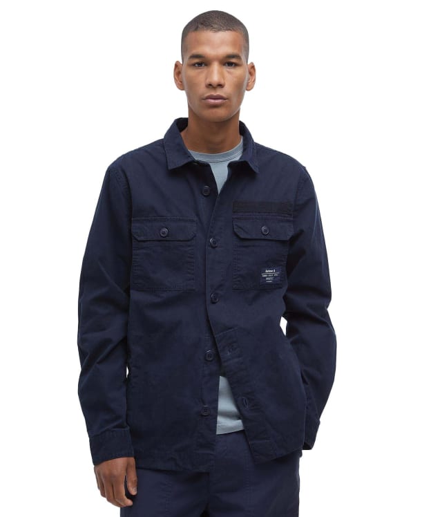 Men's Barbour Bidlam Cotton Overshirt - Navy