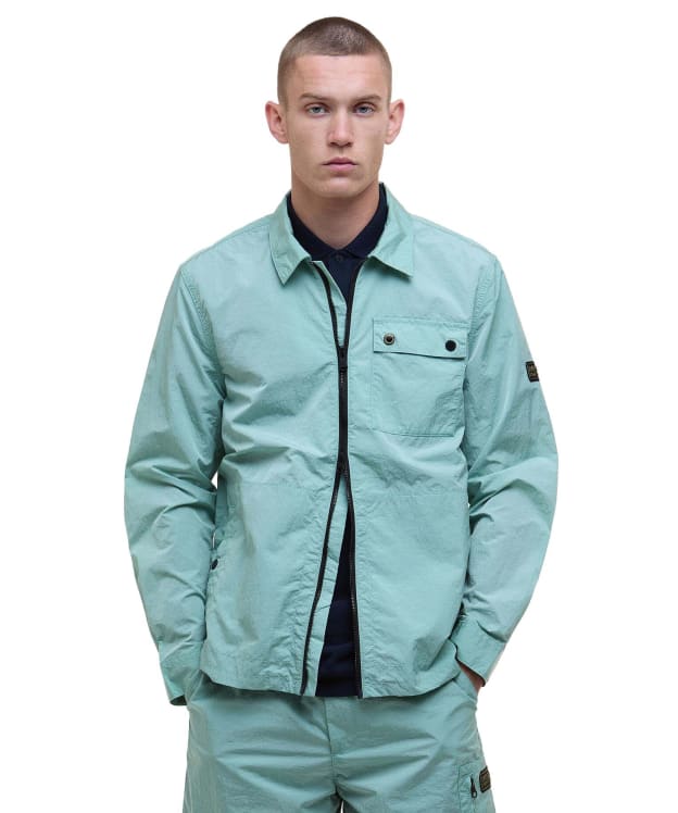 Men's Barbour International Inline Overshirt - Granite Green