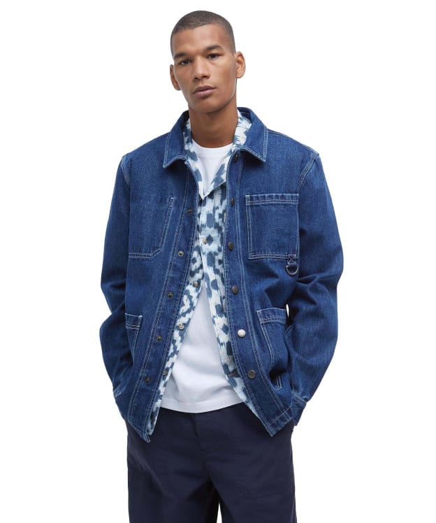 Men's Barbour Denim Grindle Overshirt - Indigo
