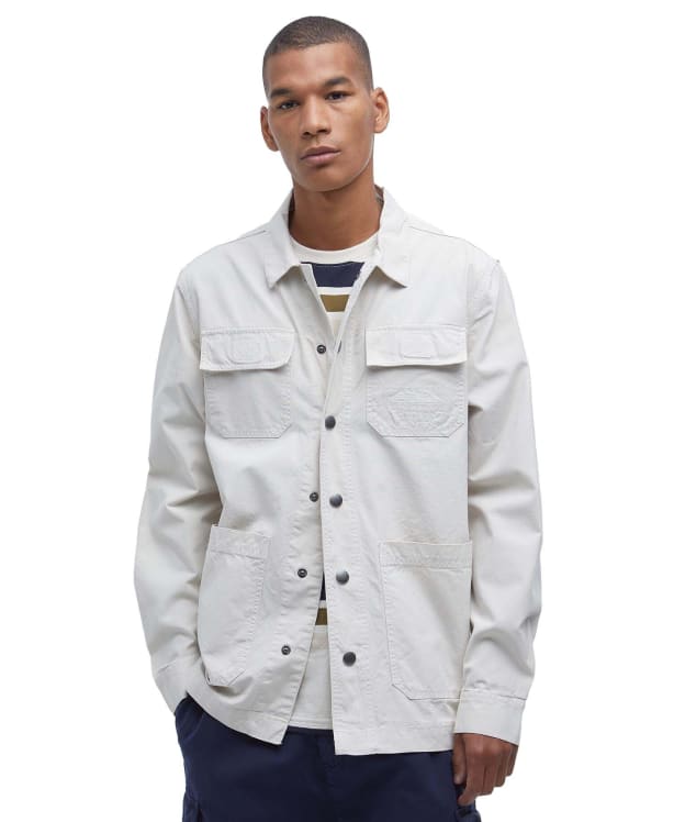 Men's Barbour Grindle Cargo Relaxed Overshirt - Oatmeal