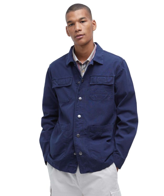 Men's Barbour Grindle Cargo Relaxed Overshirt - Navy