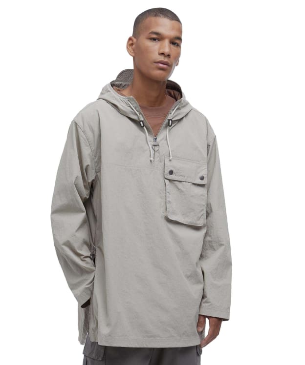 Men's Barbour Durham Hooded Overshirt - Concrete