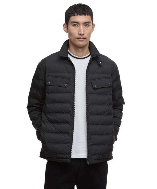 Men's Barbour International Welded Ariel Shirt Quilted Jacket - Black