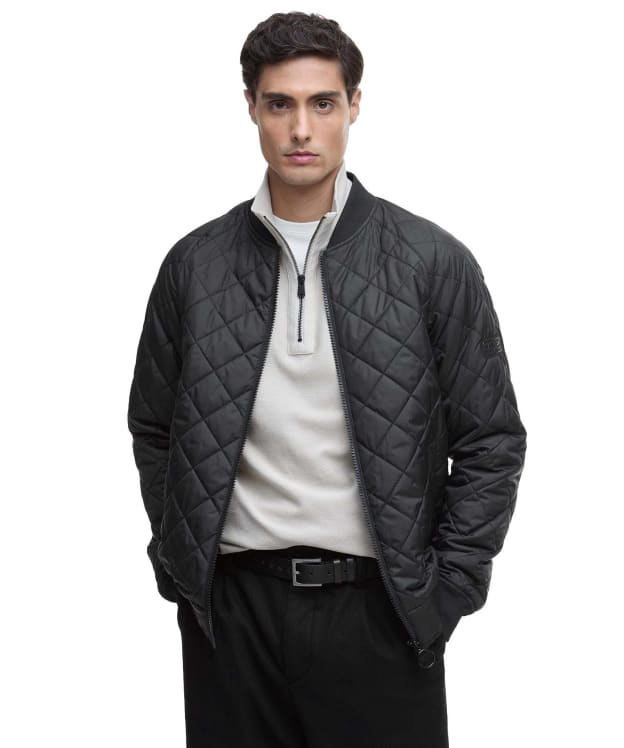 Men's Barbour International Harfell Quilted Jacket - Black