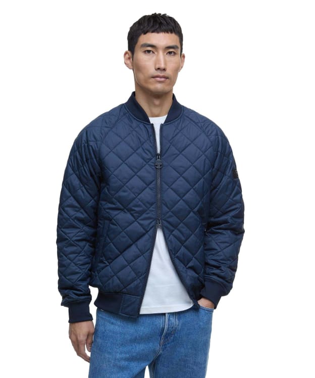 Men's Barbour International Harfell Quilted Jacket - Navy