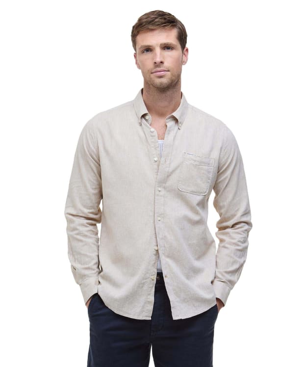 Men's Barbour Nelson Tailored Shirt - Stone