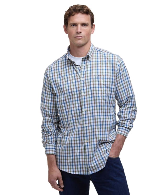 Men's Barbour Hallhill Performance Shirt - Pine Green