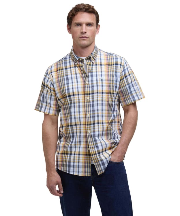 Men's Barbour Hartley Regular Short Sleeve Shirt - Ochre