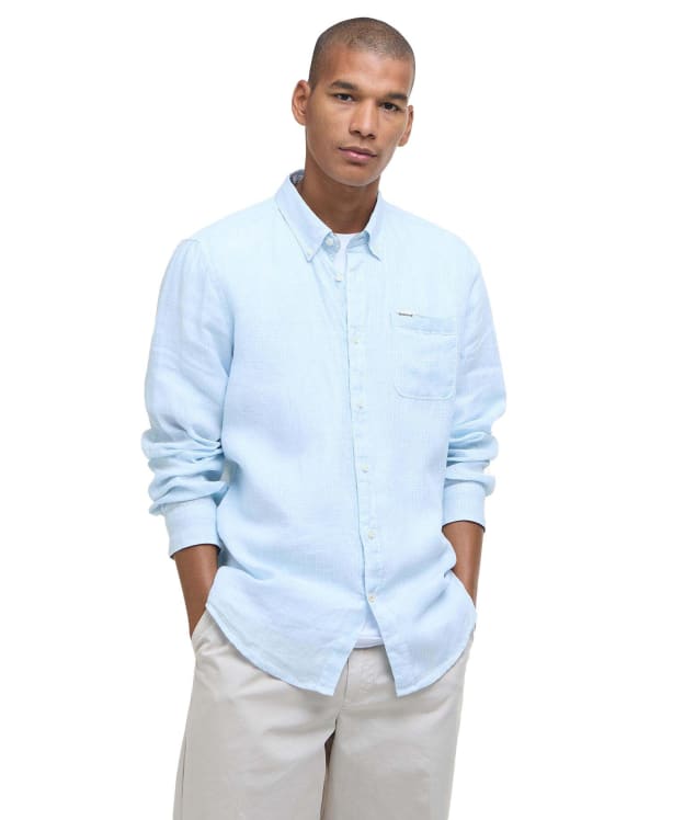 Men's Barbour Linton Tailored Shirt - Ocean Sky
