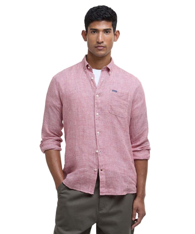 Men's Barbour Linton Tailored Shirt - Red Spice