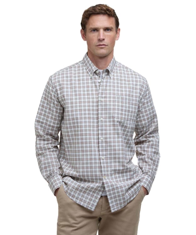 Men's Barbour Durand Long Sleeve Shirt - Stone