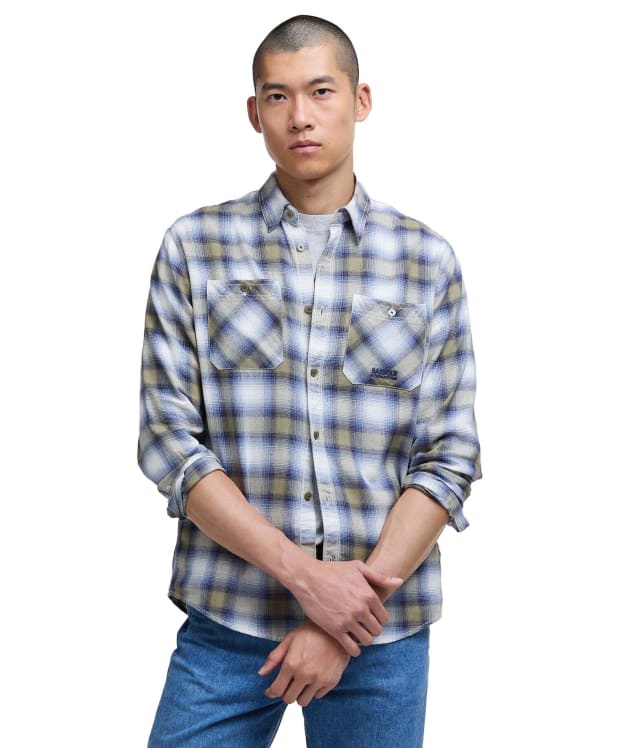 Men's Barbour International Trailist Ombre Shirt - Bleached Olive
