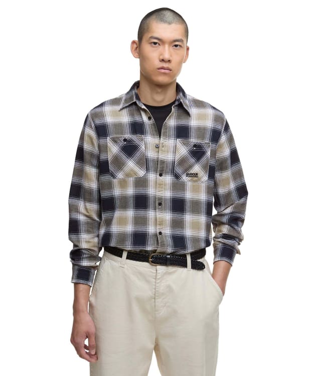 Men's Barbour International Buffalo Ombre Shirt - Bleached Olive