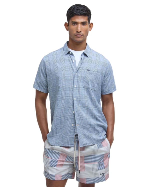 Men's Barbour Hartland Linen Blend Summer Fit Shirt - Navy