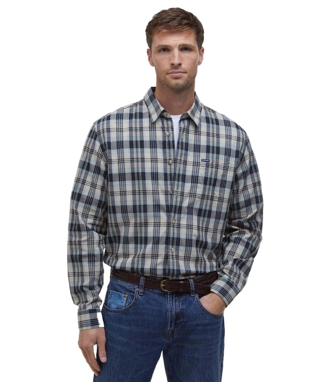 Men's Barbour Clifton Madras Relaxed Fit Shirt - Navy
