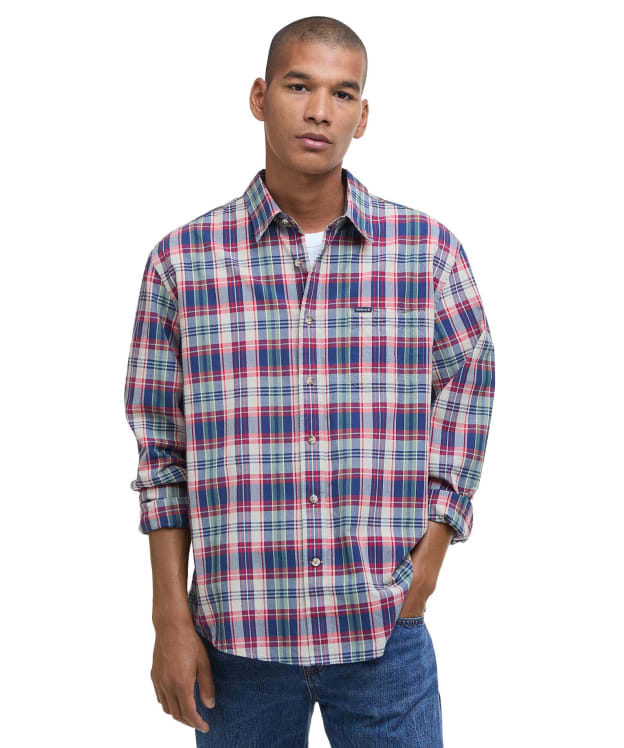 Men's Barbour Clifton Madras Relaxed Fit Shirt - Red