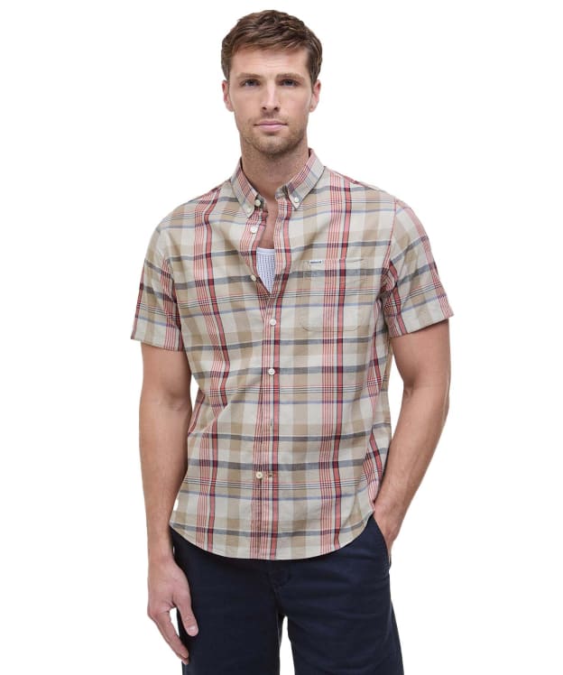 Men's Barbour Hillway Madras Summer Fit Shirt - Washed Stone