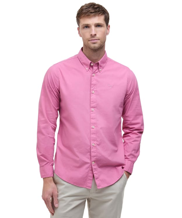 Men's Barbour Garment Dyed Poplin Tailored Fit Shirt - True Pink