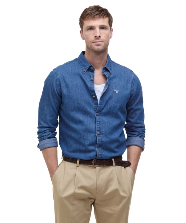 Men's Barbour Chambray Crest Tailored Fit Shirt - Chambray