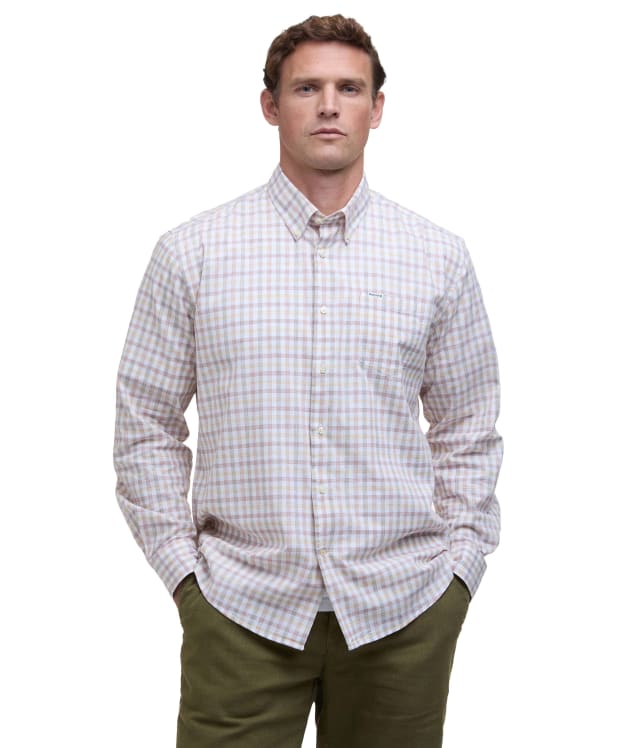 Men's Barbour Ravenfield Checked Regular Fit Shirt - Rust