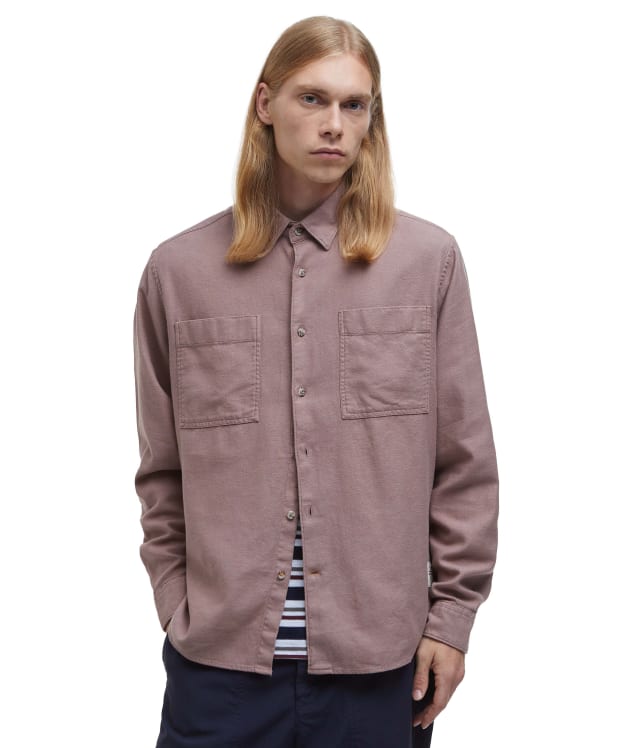 Men's Barbour Garment Dyed Angelo Relaxed Fit Shirt - Burnt Heather