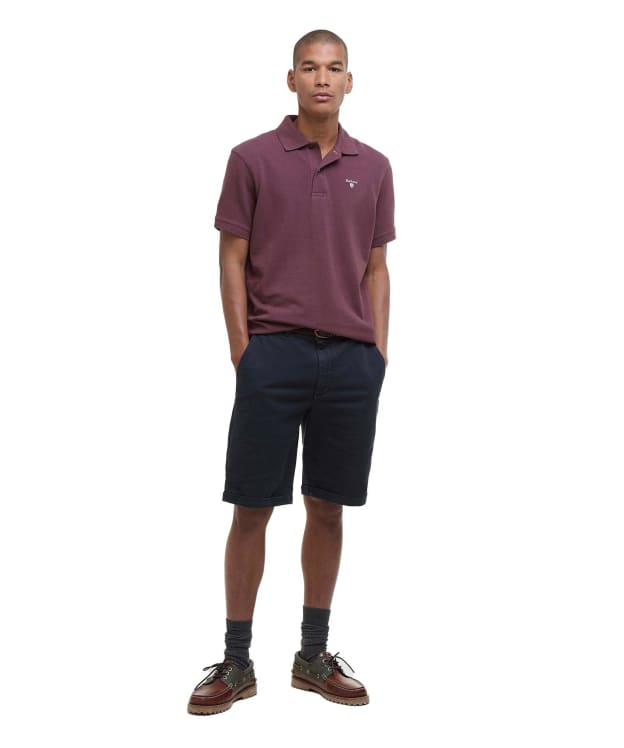 Men's Barbour Washed Twill Chino Shorts - Dark Navy