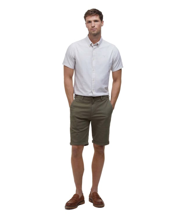 Men's Barbour Washed Twill Chino Shorts - Stone