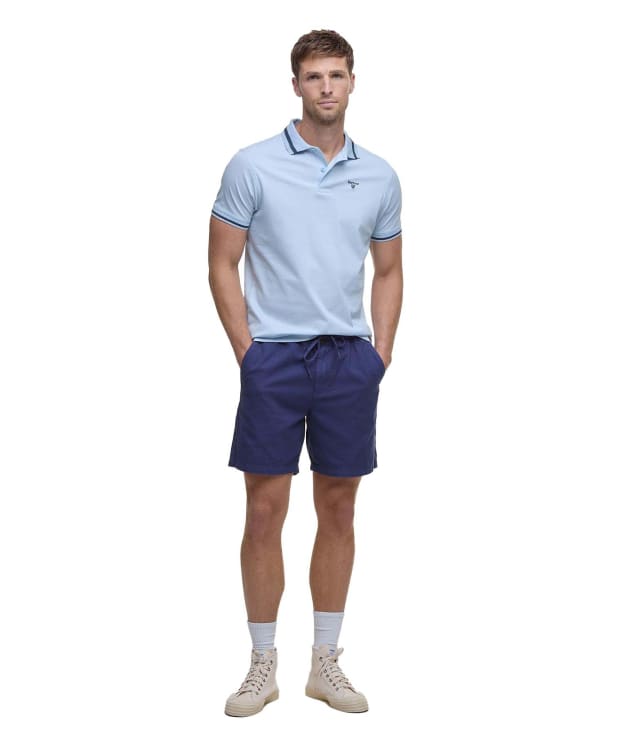 Men's Barbour Washed Oxford Relaxed Shorts - Oceana