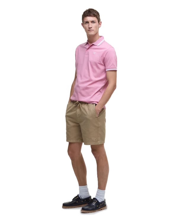 Men's Barbour Washed Oxford Relaxed Shorts - Washed Stone