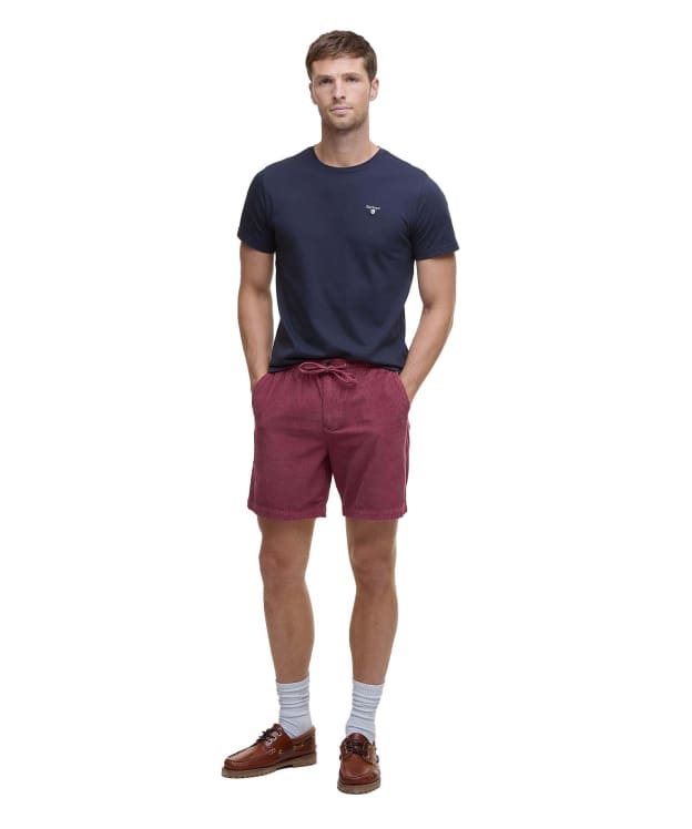 Men's Barbour Washed Cord Relaxed Shorts - Washed Raspberry