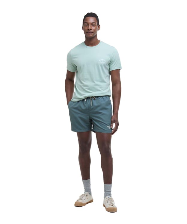 Men's Barbour Staple Logo 5' Swim Shorts - Vintage Teal