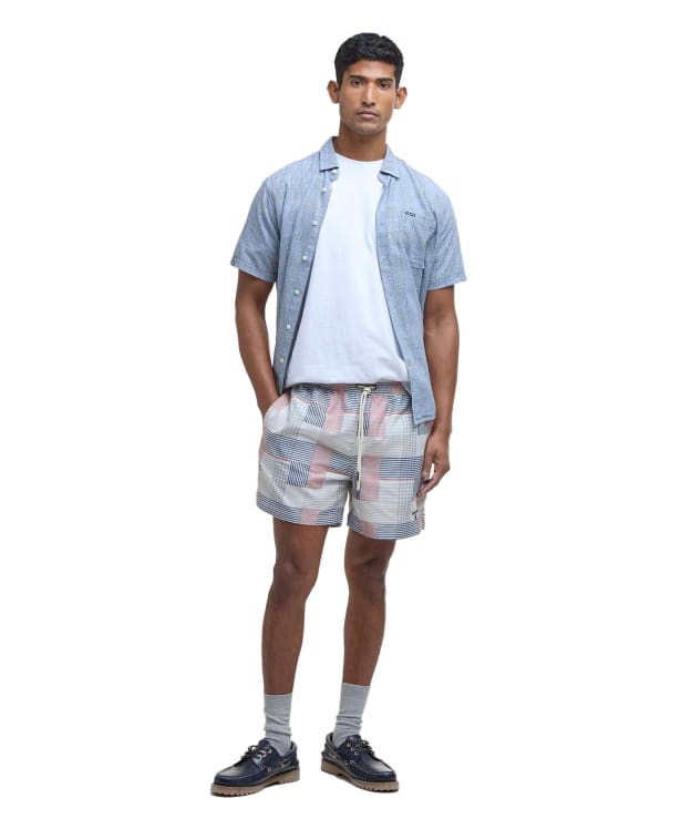 Men's Barbour Patch Swim Shorts - Washed Stone