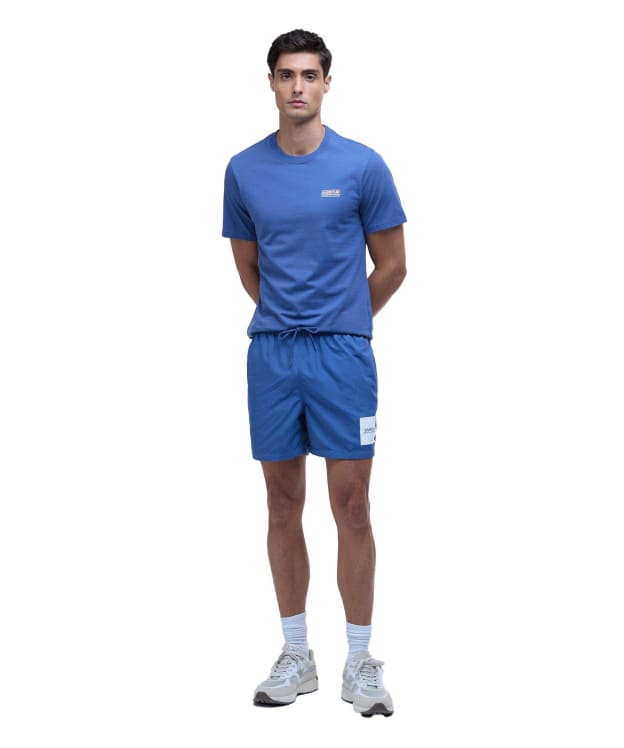 Men's Barbour International Block Print Swim Short - North Sea Blue