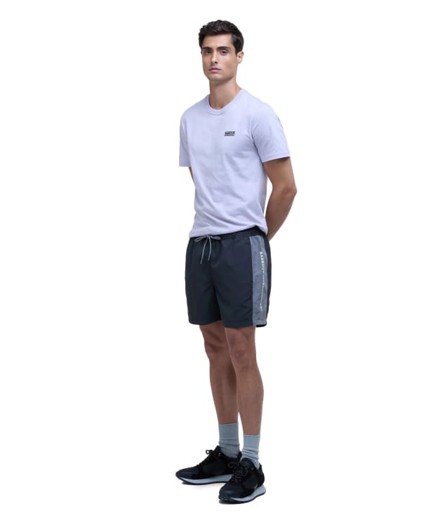 Men's Barbour International Panel  Logo Swim Short - Black