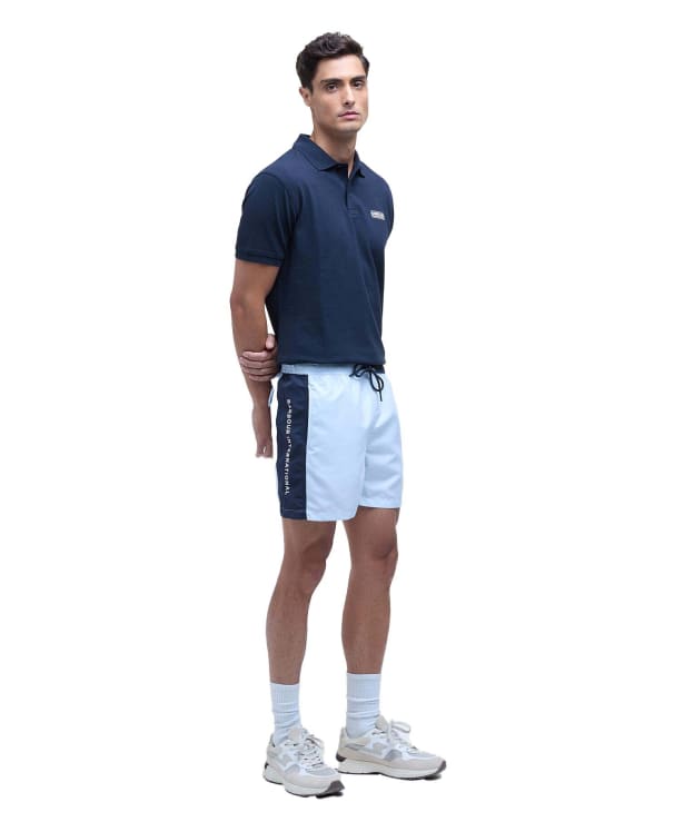Men's Barbour International Panel  Logo Swim Short - Ice Water