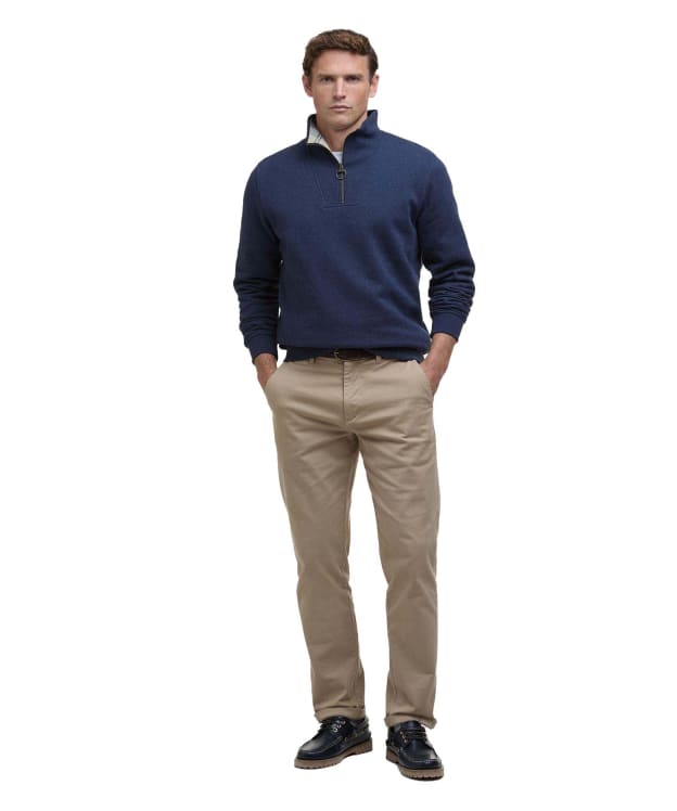 Men's Barbour Washed Stretch Twill Regular Fit Trouser - Washed Stone