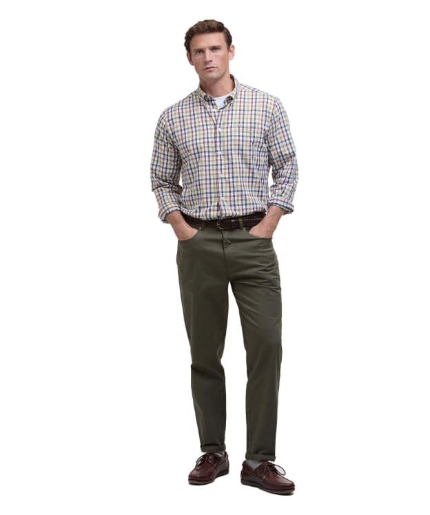 Men's Barbour Lightweight Stretch Regular Fit Chino - Uniform Green