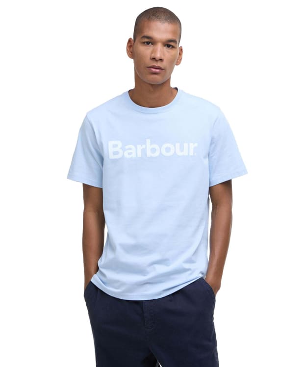 Men's Barbour Logo Tee - Ocean Sky