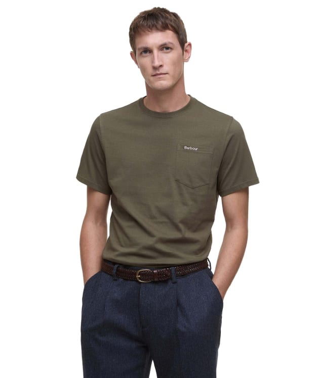 Men's Barbour Langdon Pocket T-Shirt - Uniform Green