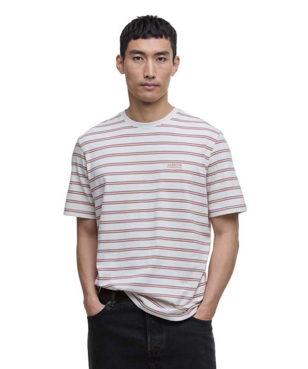 Men's Barbour International Bernie Stripe Cotton T-Shirt - Whisper White 2