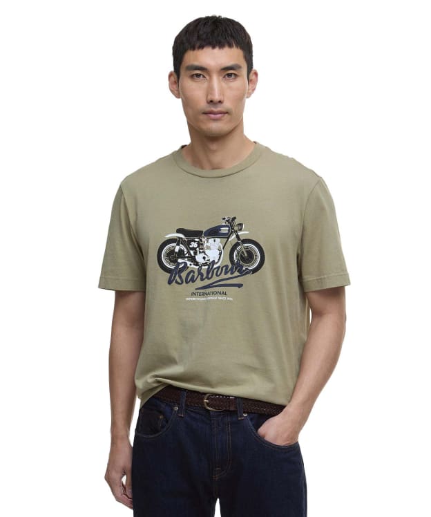 Men's Barbour International Stonebridge Graphic T-Shirt - Bleached Olive